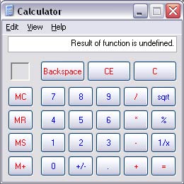 screenshot of calculator