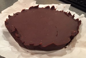 A large chocolate peanut butter cup