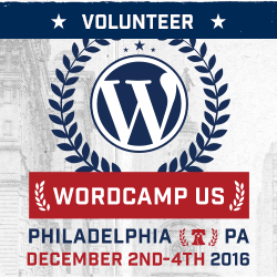 I'm volunteering at WordCamp US 2016