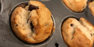 Vegan chocolate chip muffins